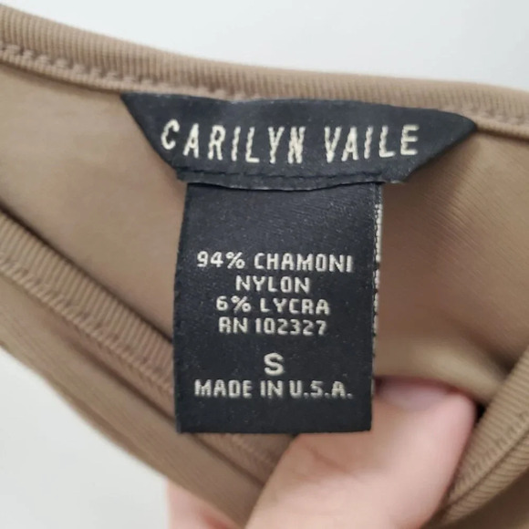 Carilyn Vaile Women's Brown Slinky Knit Sleeveless Flowy Princess Maxi‎ USA Sz S - Picture 4 of 5